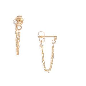 Set & Stories Gold Chain Drop Earrings
